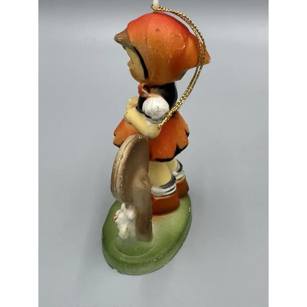 Vintage Ornaments Bus Stop Girl & Boy At Mailbox Set Of 2